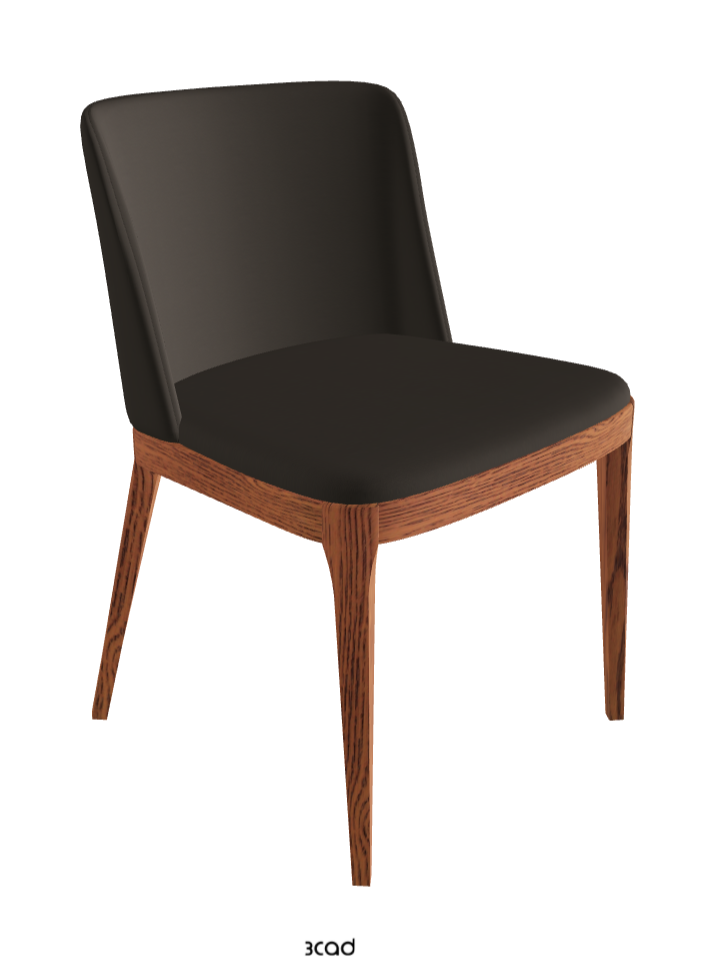 Magda Dining Chair_Canaletto Walnut Stained Ashwood_Synthetic Leather_Fossil
