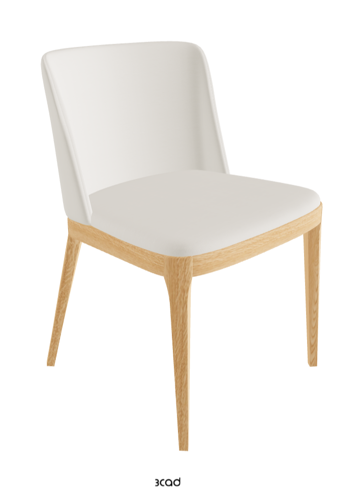 Magda Dining Chair_Natural Ashwood_Synthetic Leather_Lino