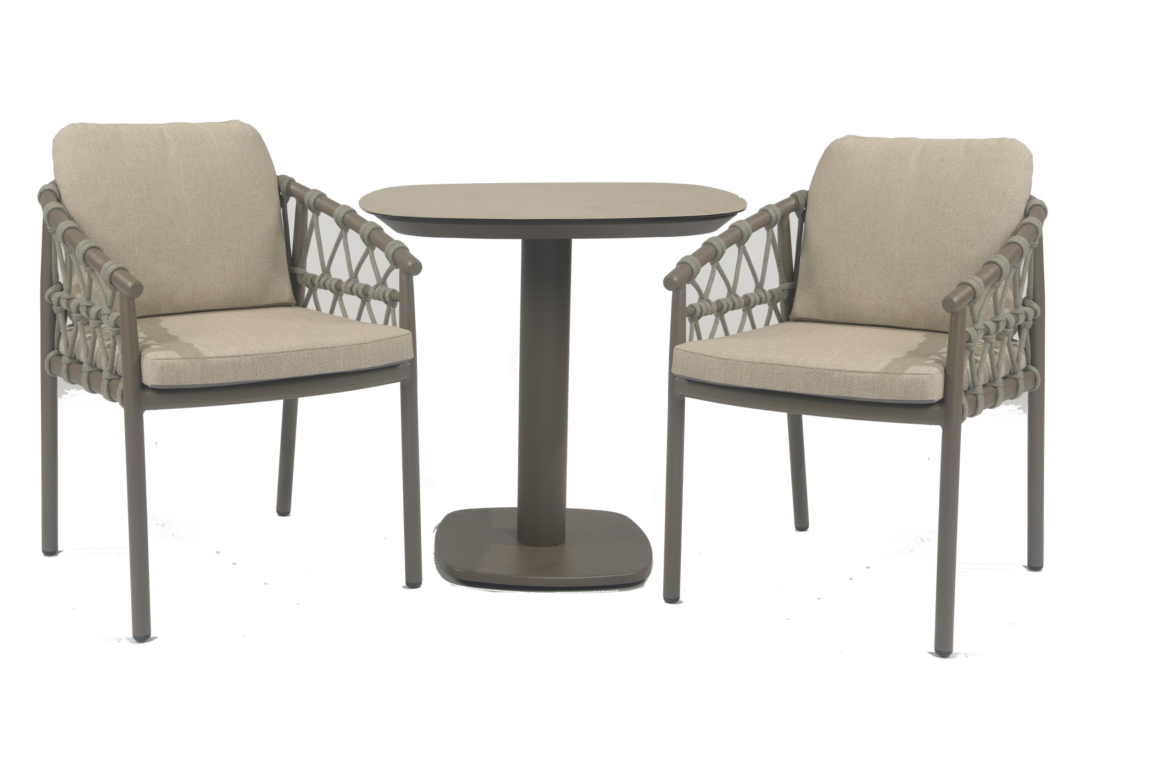 4 Seasons Outdoor Piacenza 2 Seat with Manolo 75cm Ceramic Dining Table