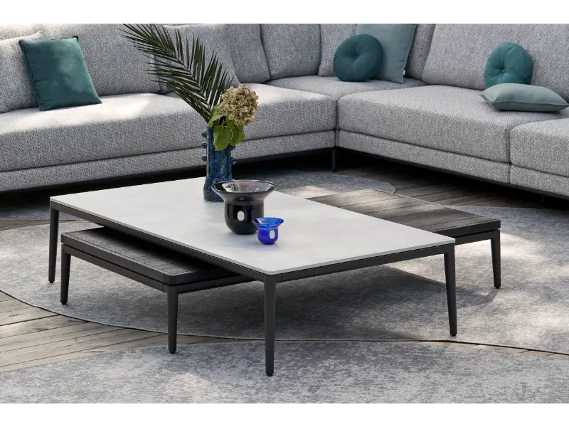 Manutti Zendo Sense Rectangular Coffee Table with 150 cm Width, 80 cm Depth & 35 cm Height