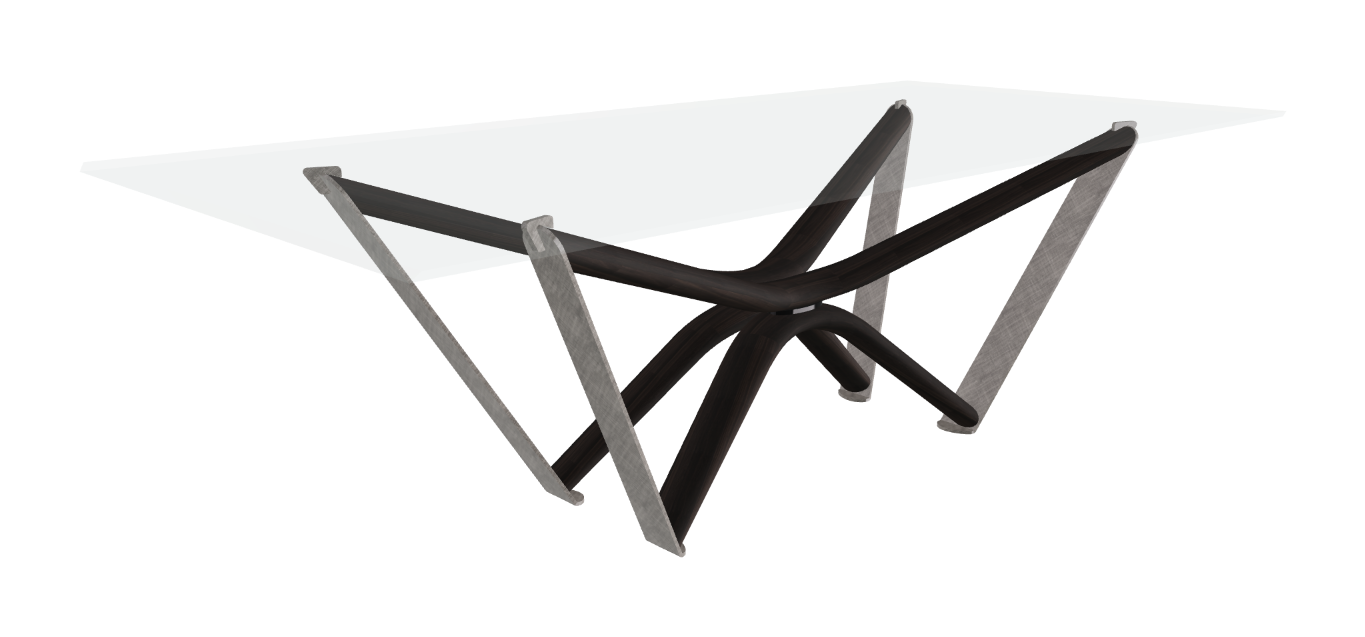 240x120x75.5h Rectangle Shaped_Bevelled Extra Clear Glass_Bevelled Extra Clear Glass_Burned Oak Ashwood_Brushed Grey