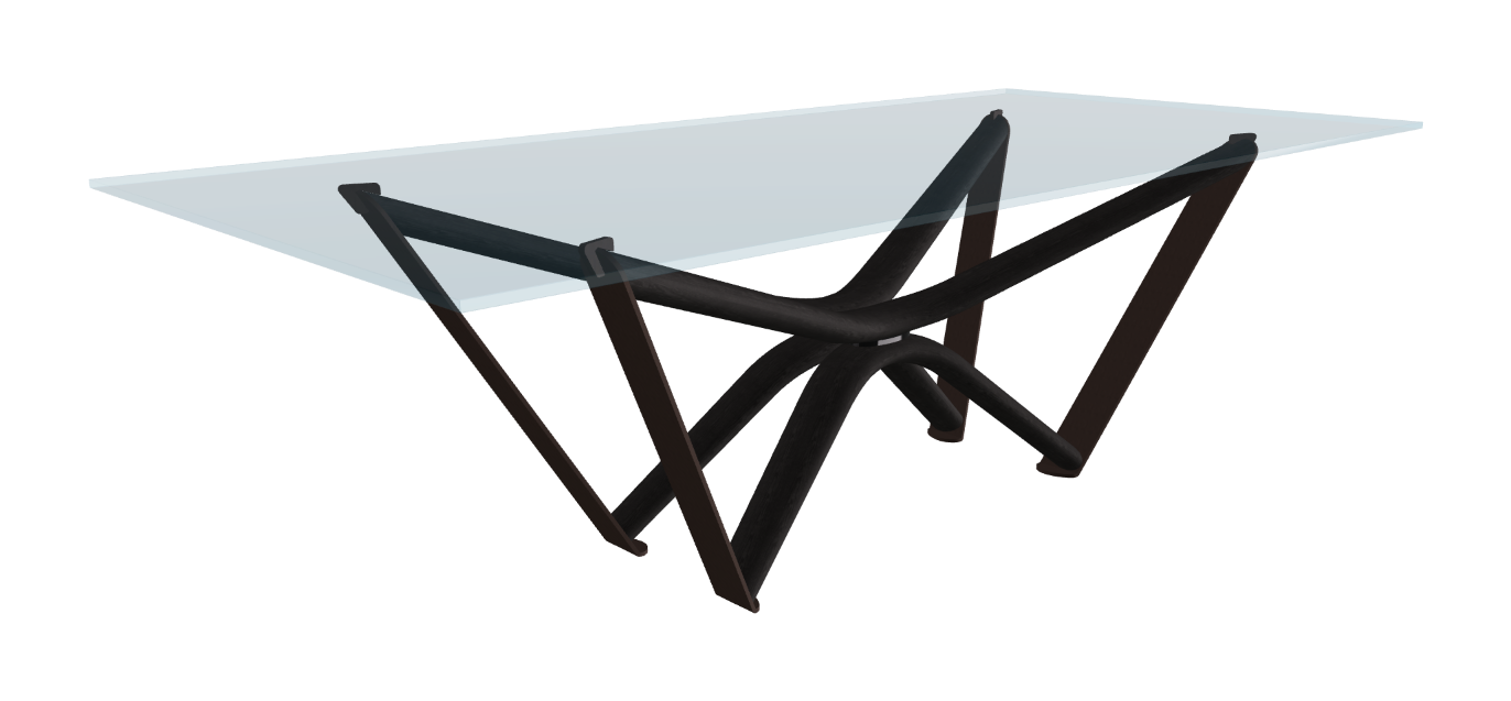 240x120x75.5h Rectangle Shaped_Clear Glass_Clear Glass_Matt Black Ashwood_Bronze Embossed
