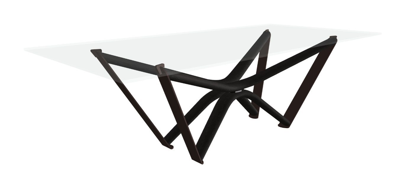 240x120x75.5h Rectangle Shaped_Extra Clear Glass_Extra Clear Glass_Matt Black Ashwood_Bronze Embossed