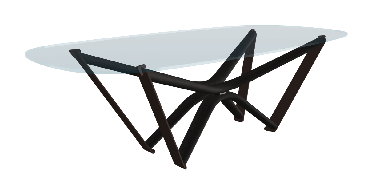 240x120x75.5h Barrel Shaped_Clear Glass_Clear Glass_Matt Black Ashwood_Bronze Embossed