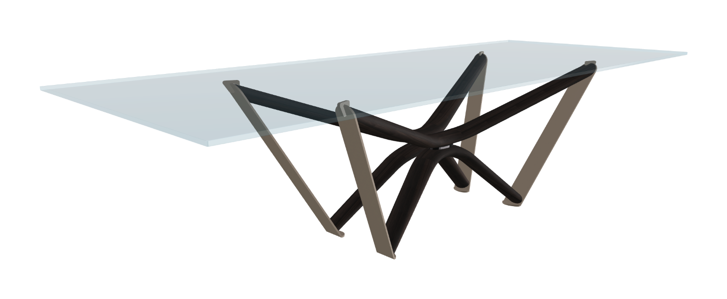 300x120x75.5h Rectangle Shaped_Clear Glass_Clear Glass_Burned Oak Ashwood_Titanium Embossed
