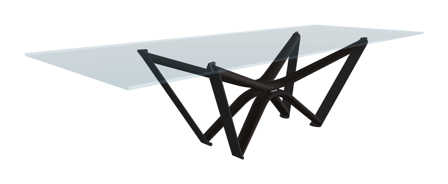 300x120x75.5h Rectangle Shaped_Clear Glass_Clear Glass_Burned Oak Ashwood_Black Embossed