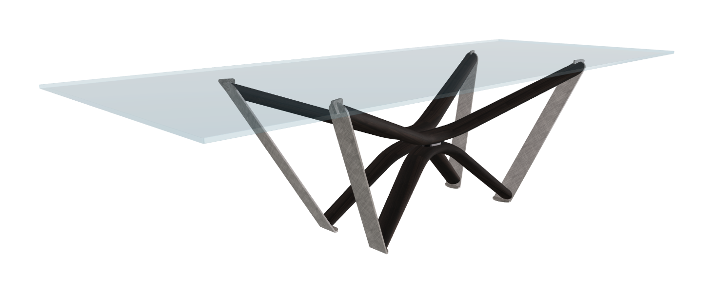 300x120x75.5h Rectangle Shaped_Clear Glass_Clear Glass_Burned Oak Ashwood_Brushed Grey