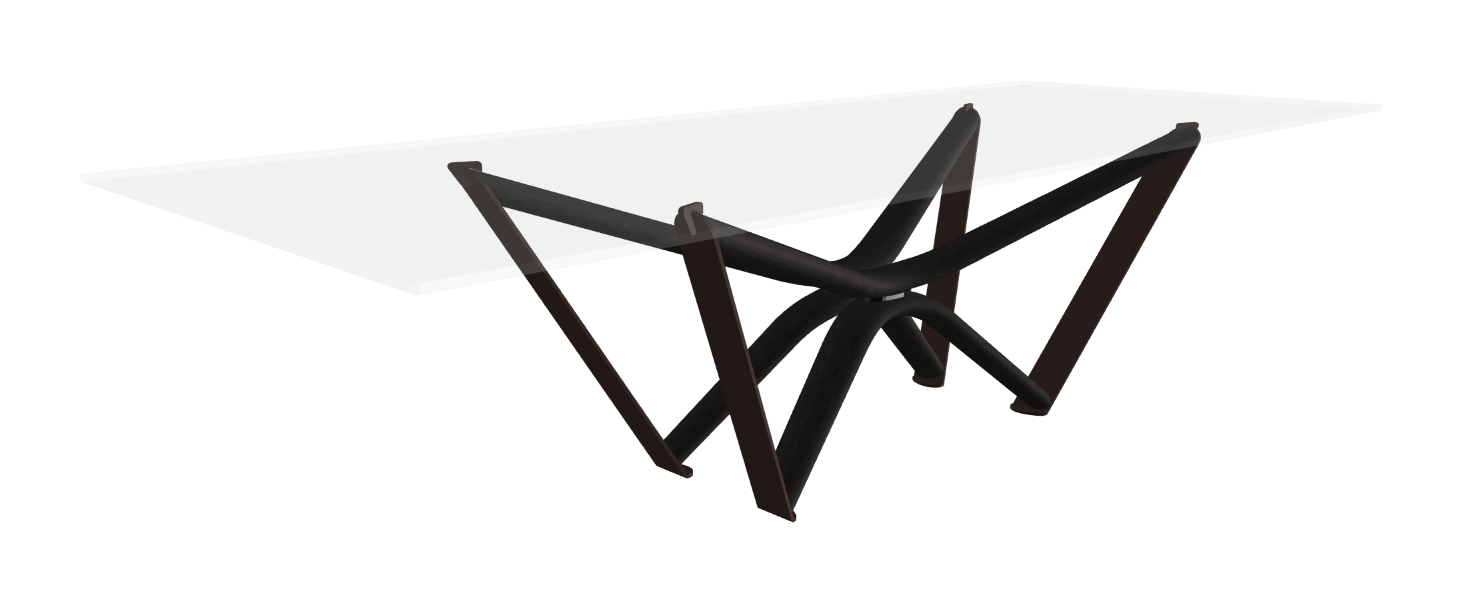 300x120x75.5h Rectangle Shaped_Extra Clear Glass_Extra Clear Glass_Matt Black Ashwood_Bronze Embossed