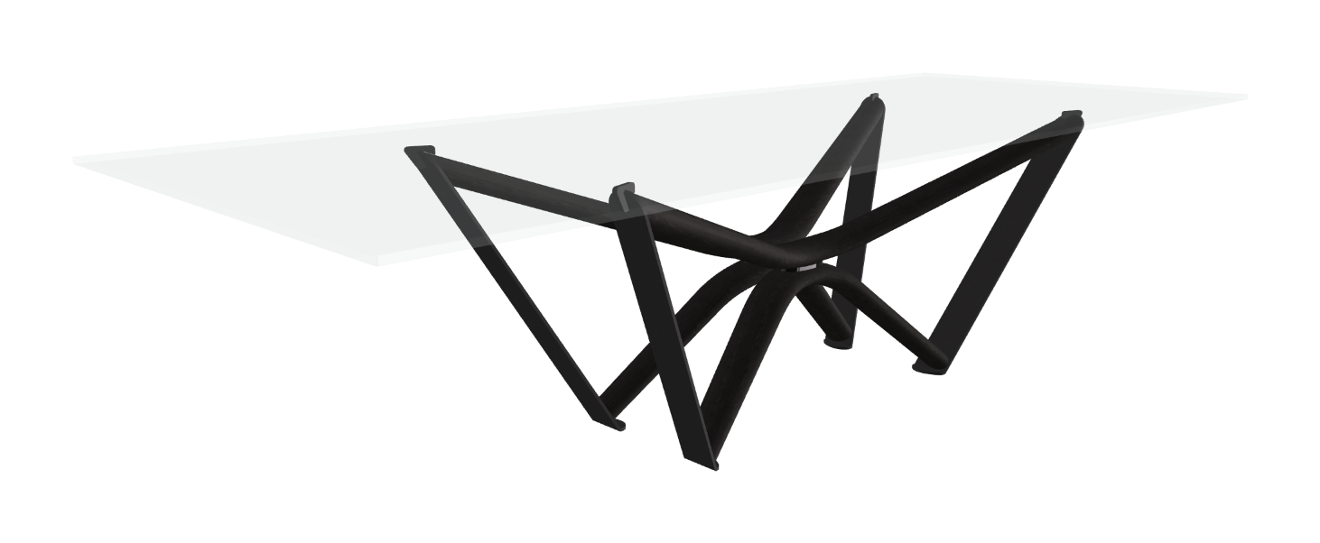 300x120x75.5h Rectangle Shaped_Extra Clear Glass_Extra Clear Glass_Matt Black Ashwood_Black Embossed
