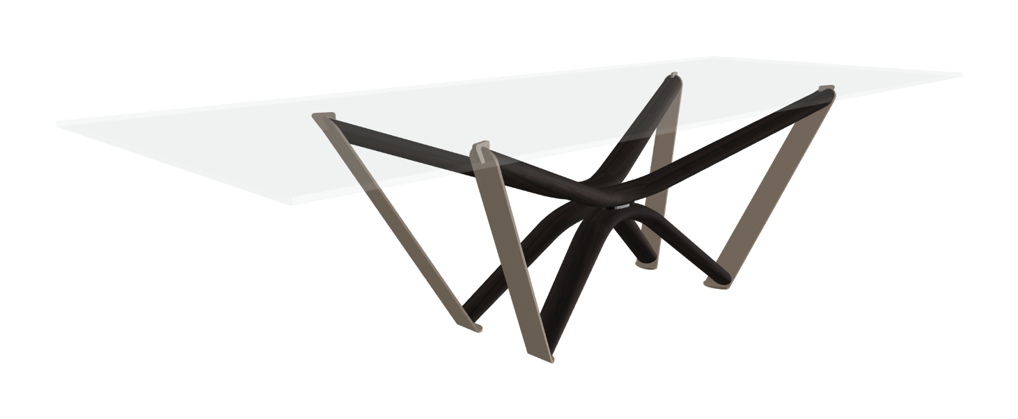 300x120x75.5h Rectangle Shaped_Extra Clear Glass_Extra Clear Glass_Burned Oak Ashwood_Titanium Embossed