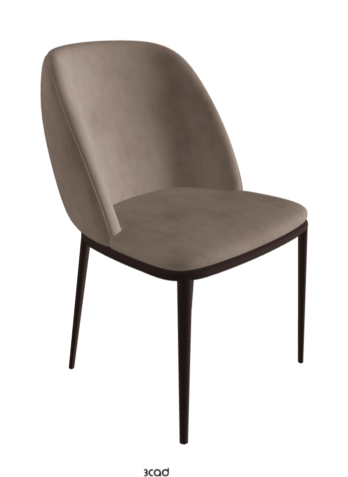Mariel ML Dining Chair_Bronze Embossed_Micro Nubuk_Cognac