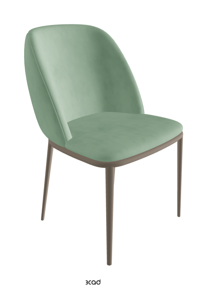 Mariel ML Dining Chair_Titanium Embossed_Micro Nubuk_Mint