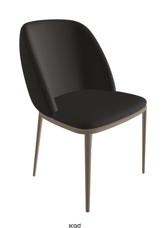 Mariel ML Dining Chair_Titanium Embossed_Glove Soft Leather_Carbon