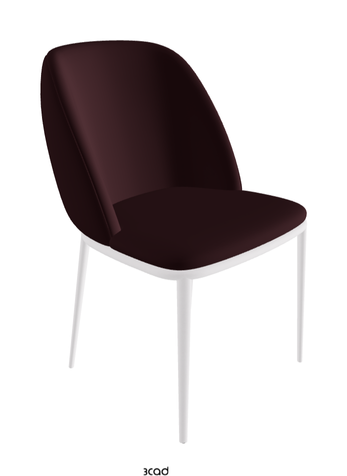 Mariel ML Dining Chair_Pearl Embossed_Soft Leather_Bordeaux