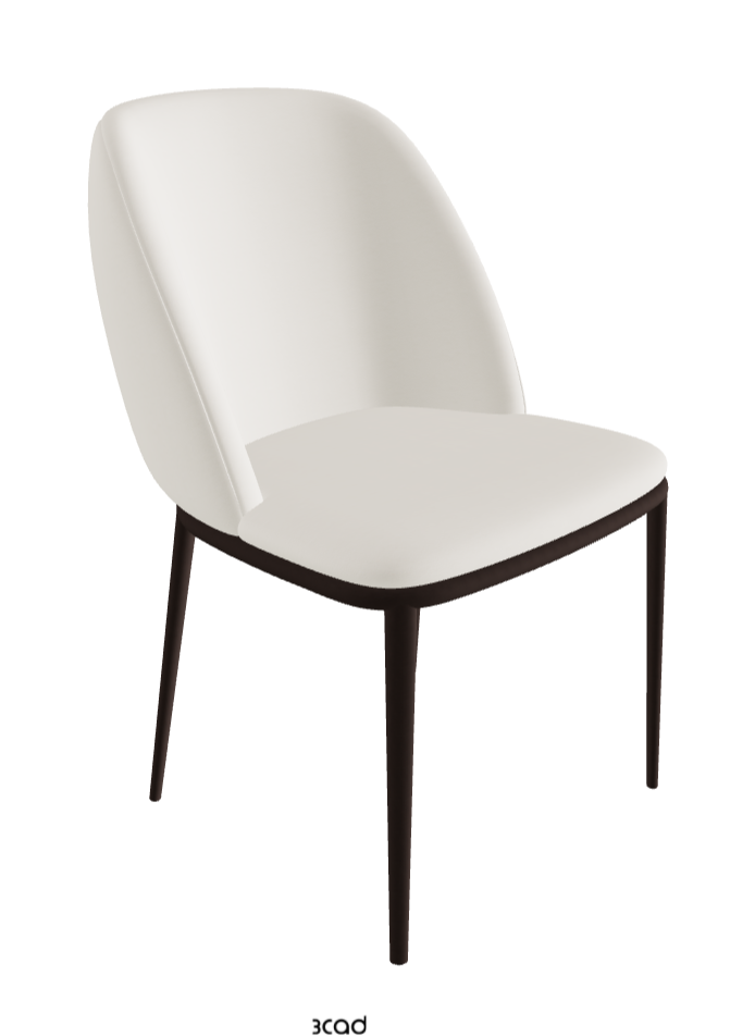 Mariel ML Dining Chair_Bronze Embossed_Soft Leather_Lino