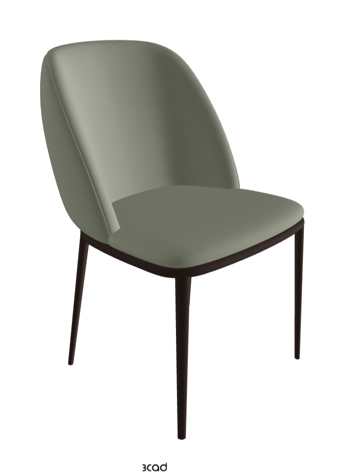 Mariel ML Dining Chair_Bronze Embossed_Soft Leather_Cenere