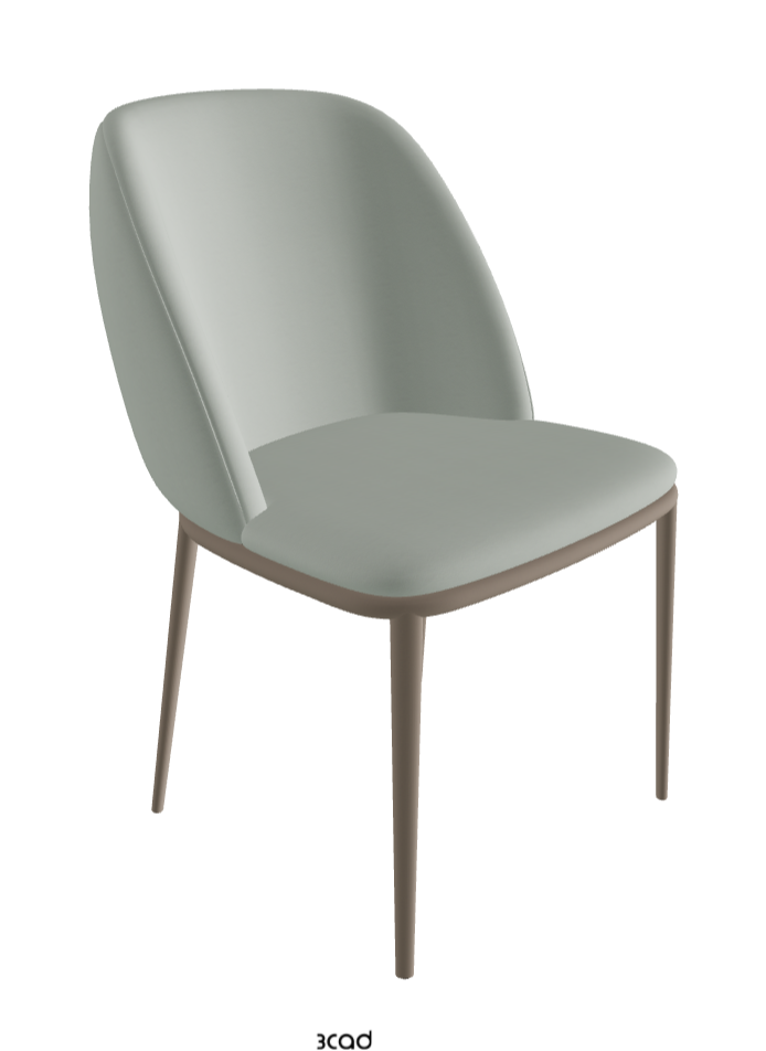 Mariel ML Dining Chair_Titanium Embossed_Soft Leather_Ice