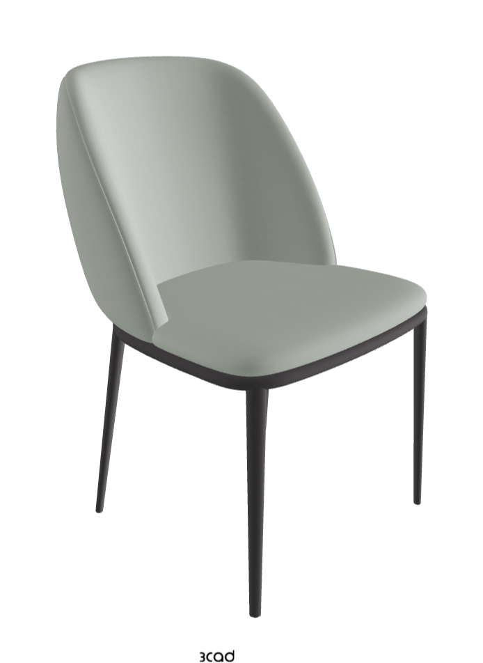 Mariel ML Dining Chair_Graphite Embossed_Soft Leather_Ice