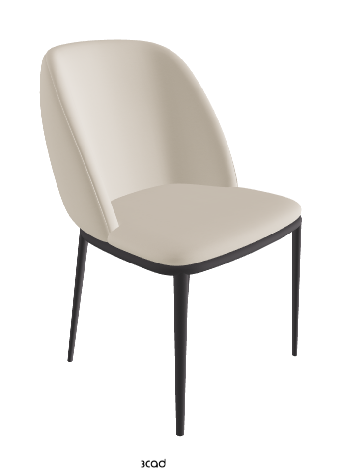 Mariel ML Dining Chair_Graphite Embossed_Soft Leather_Cashmere