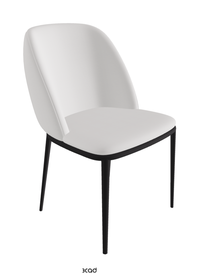 Mariel ML Dining Chair_Black Embossed_Soft Leather_Canova
