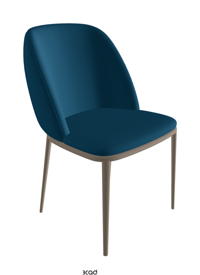 Mariel ML Dining Chair_Titanium Embossed_Soft Leather_Capri
