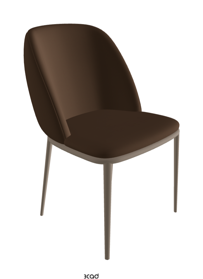 Mariel ML Dining Chair_Titanium Embossed_Soft Leather_Biscotto