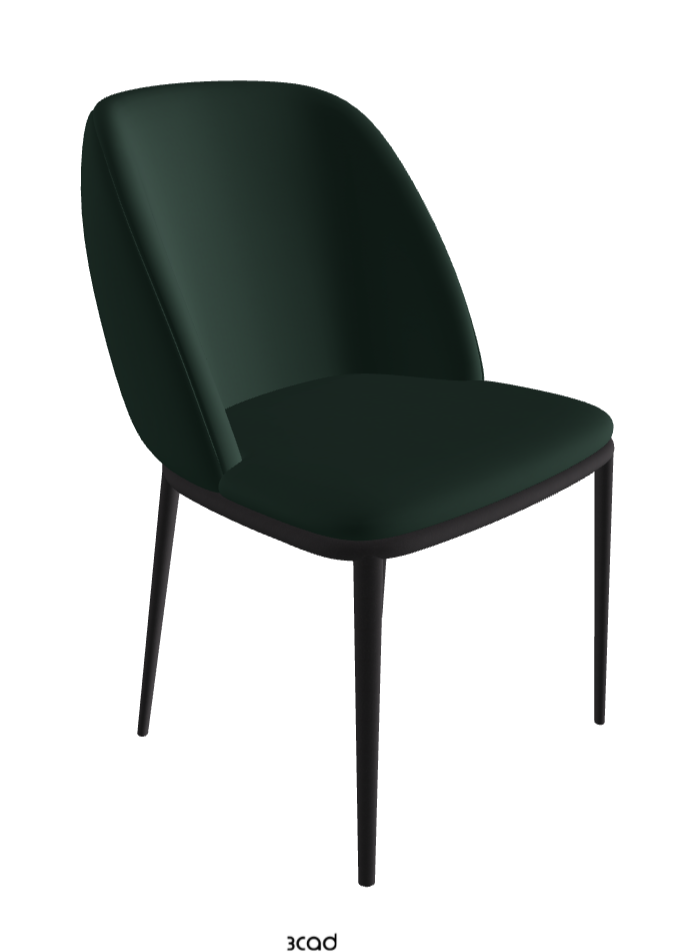 Mariel ML Dining Chair_Black Embossed_Soft Leather_Sherwood
