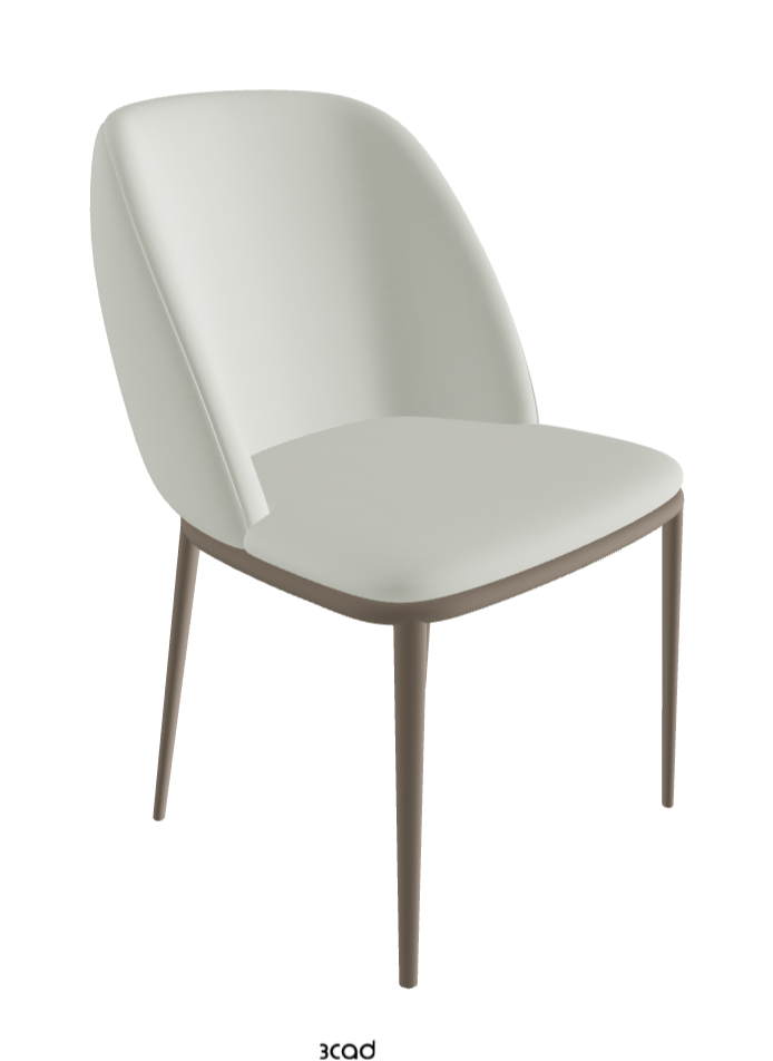 Mariel ML Dining Chair_Titanium Embossed_Soft Leather_Artico