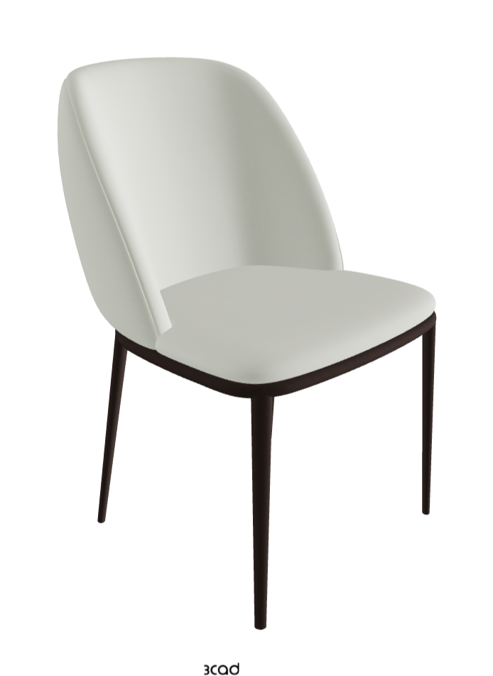 Mariel ML Dining Chair_Bronze Embossed_Soft Leather_Artico