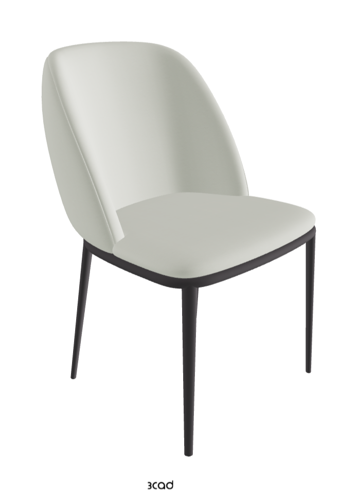 Mariel ML Dining Chair_Graphite Embossed_Soft Leather_Artico