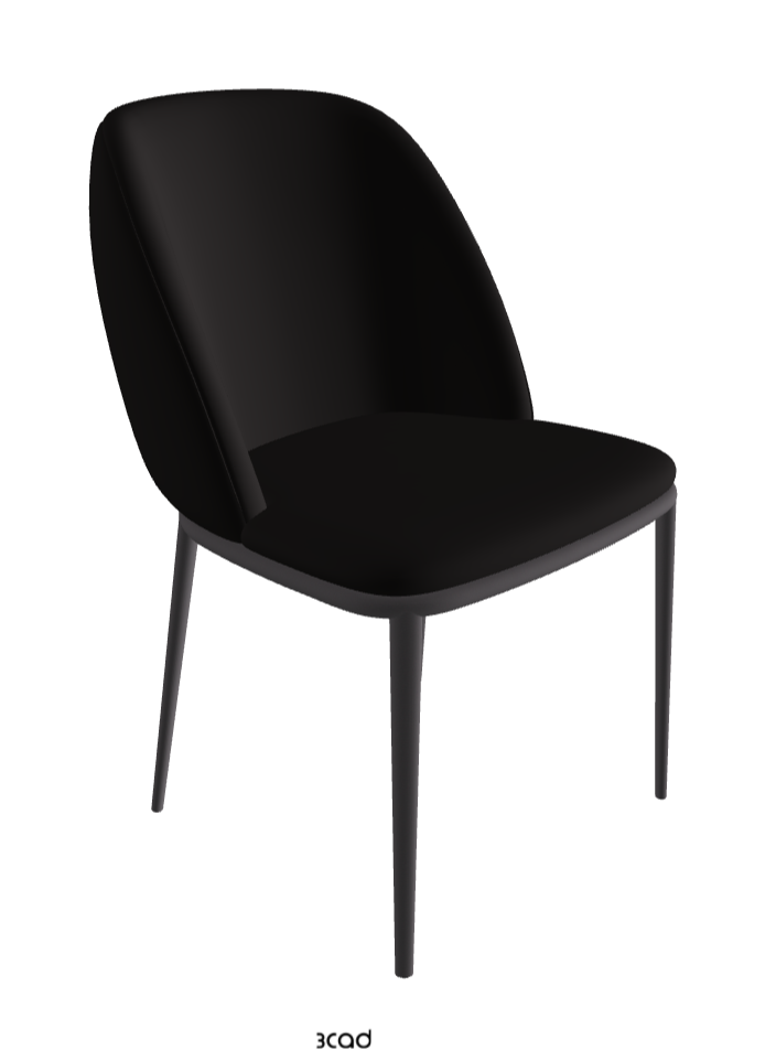 Mariel ML Dining Chair_Graphite Embossed_Synthetic Leather_Moka