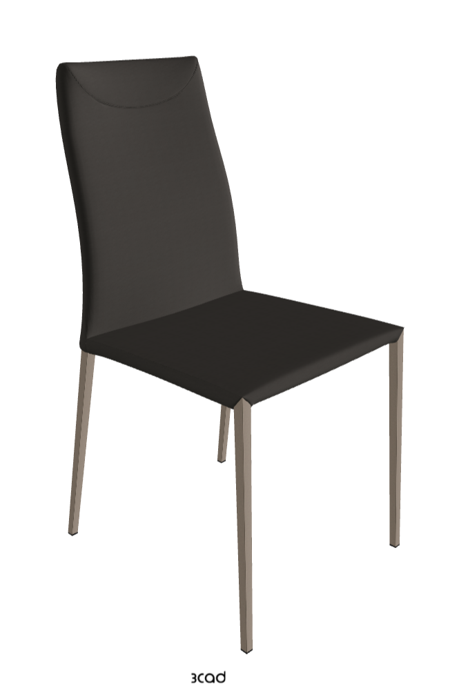 Maya Flex ML Dining Chair_Titanium Embossed_Glove Soft Leather_Carbon