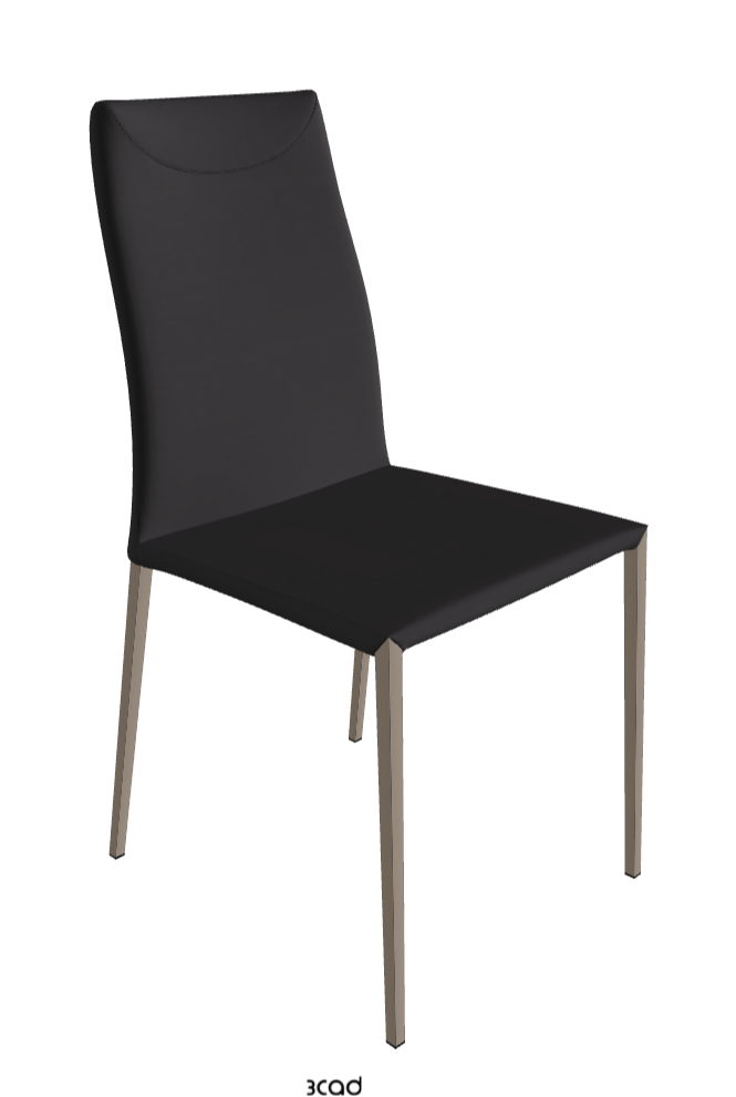 Maya Flex ML Dining Chair_Titanium Embossed_Glove Soft Leather_Hornet