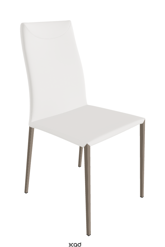 Maya Flex ML Dining Chair_Titanium Embossed_Soft Leather_Palladio
