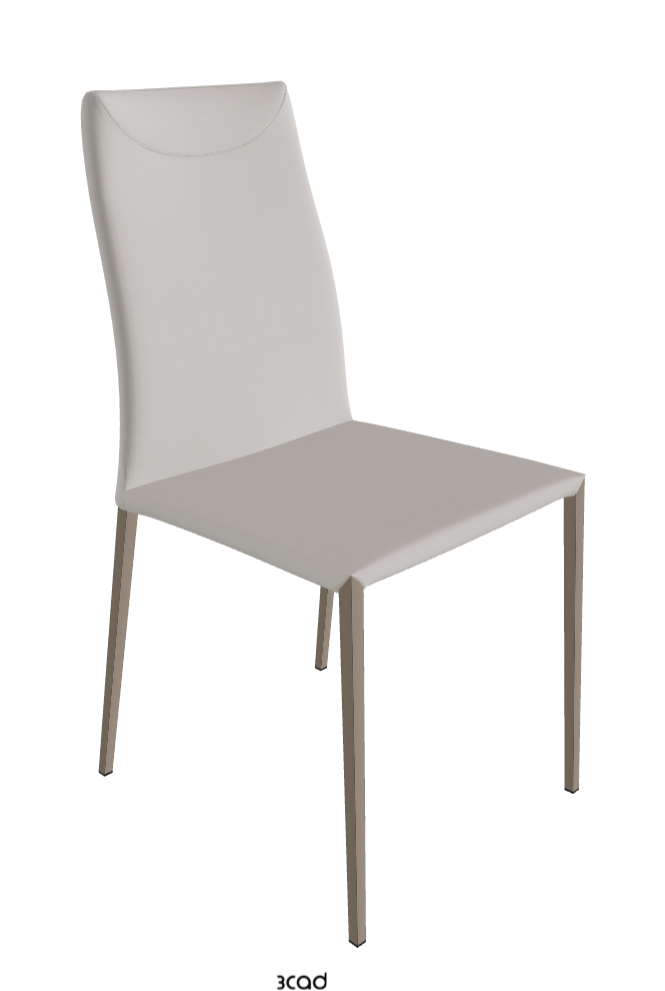 Maya Flex ML Dining Chair_Titanium Embossed_Soft Leather_Dakota