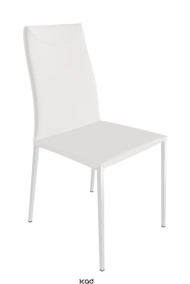 Maya Flex ML Dining Chair_Chrome_Soft Leather:_Oyster