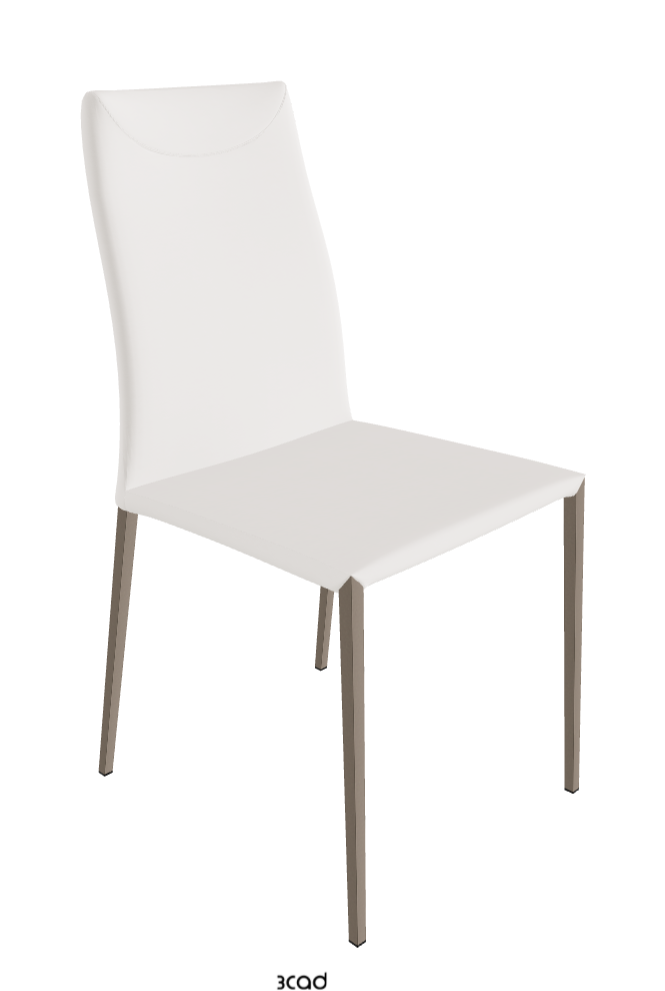 Maya Flex ML Dining Chair_Titanium Embossed_Soft Leather_Oyster