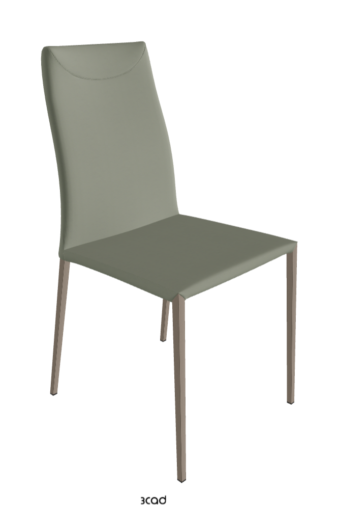 Maya Flex ML Dining Chair_Titanium Embossed_Soft Leather_Cenere