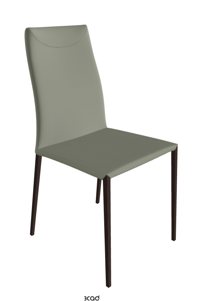Maya Flex ML Dining Chair_Bronze Embossed_Soft Leather_Cenere