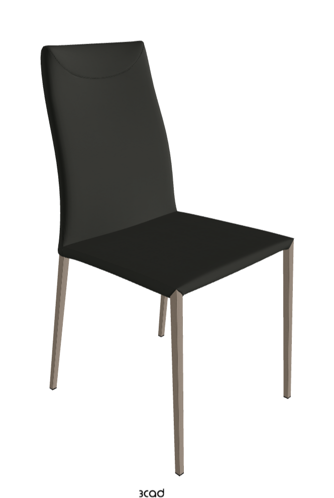 Maya Flex ML Dining Chair_Titanium Embossed_Soft Leather_Smoke