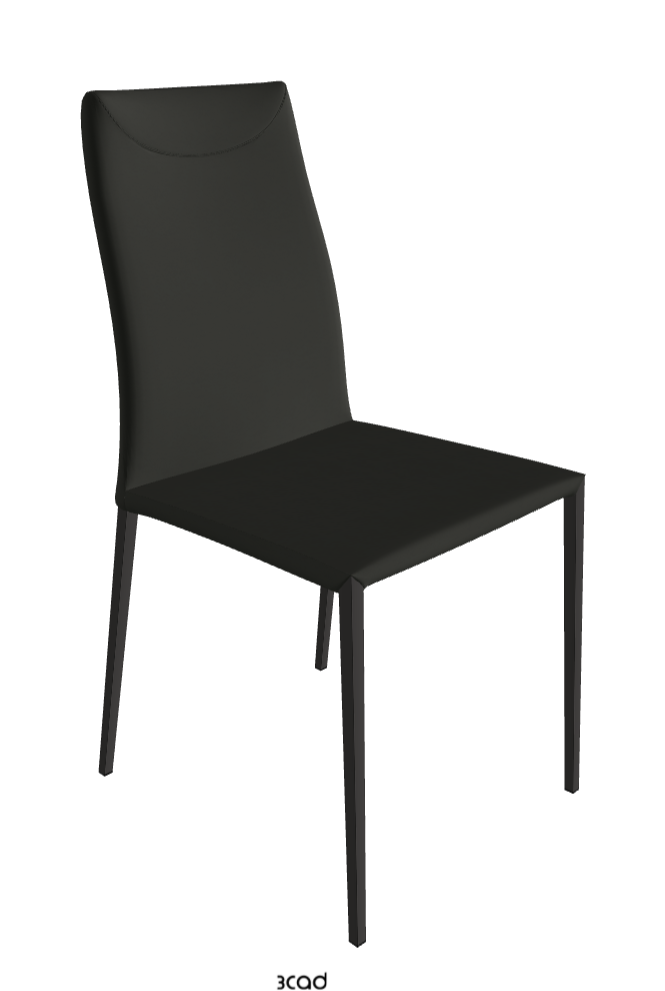 Maya Flex ML Dining Chair_Matt Graphite_Soft Leather_Smoke