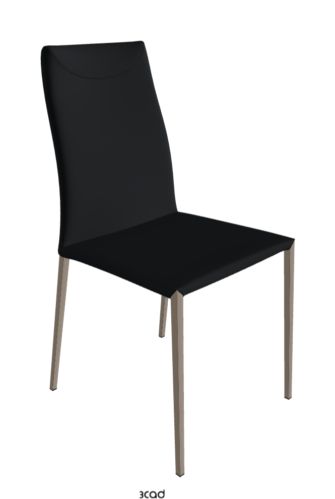 Maya Flex ML Dining Chair_Titanium Embossed_Soft Leather_Atlantico