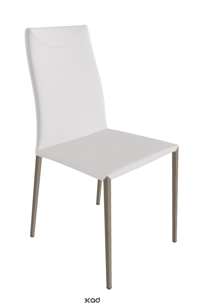 Maya Flex ML Dining Chair_Titanium Embossed_Soft Leather_Canova