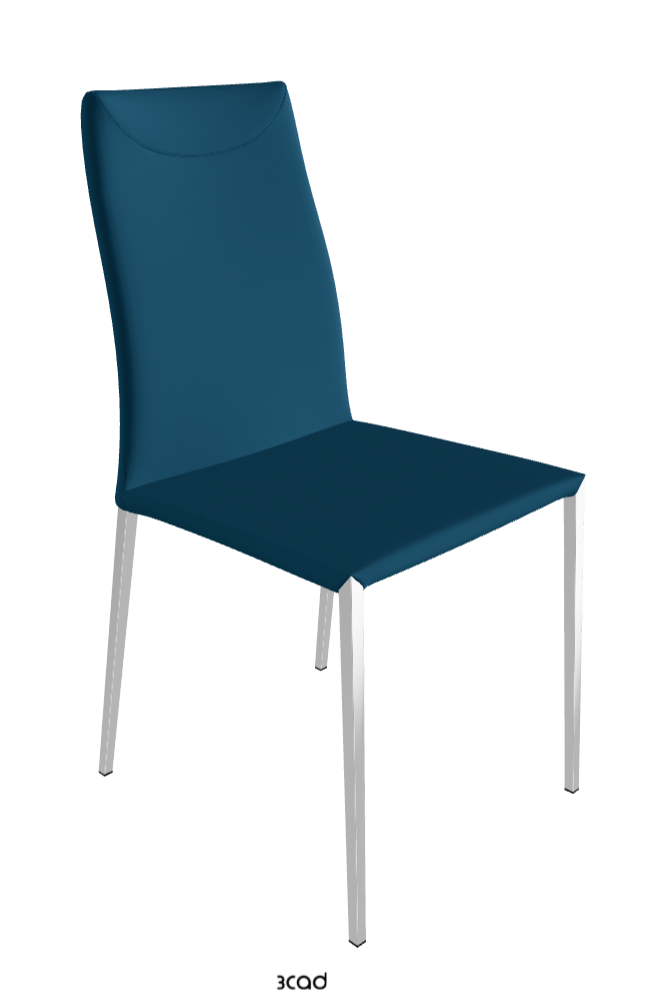 Maya Flex ML Dining Chair_Black Chrome_Soft Leather-_Capri