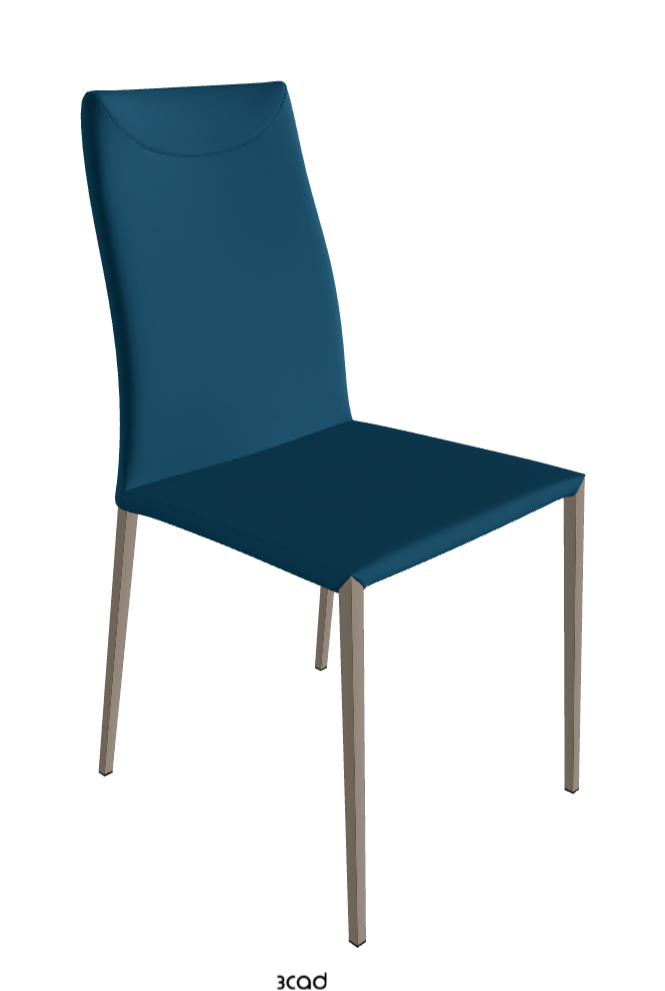 Maya Flex ML Dining Chair_Titanium Embossed_Soft Leather_Capri