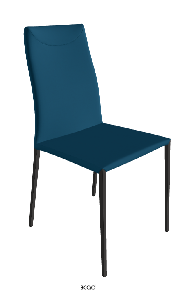 Maya Flex ML Dining Chair_Matt Graphite_Soft Leather_Capri