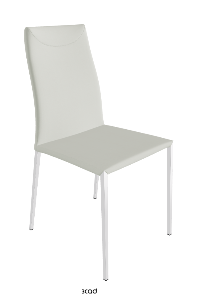Maya Flex ML Dining Chair_Chrome_Soft Leather:_Artico