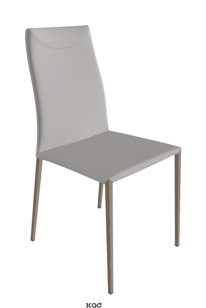 Maya Flex ML Dining Chair_Titanium Embossed_Soft Leather_Nardo