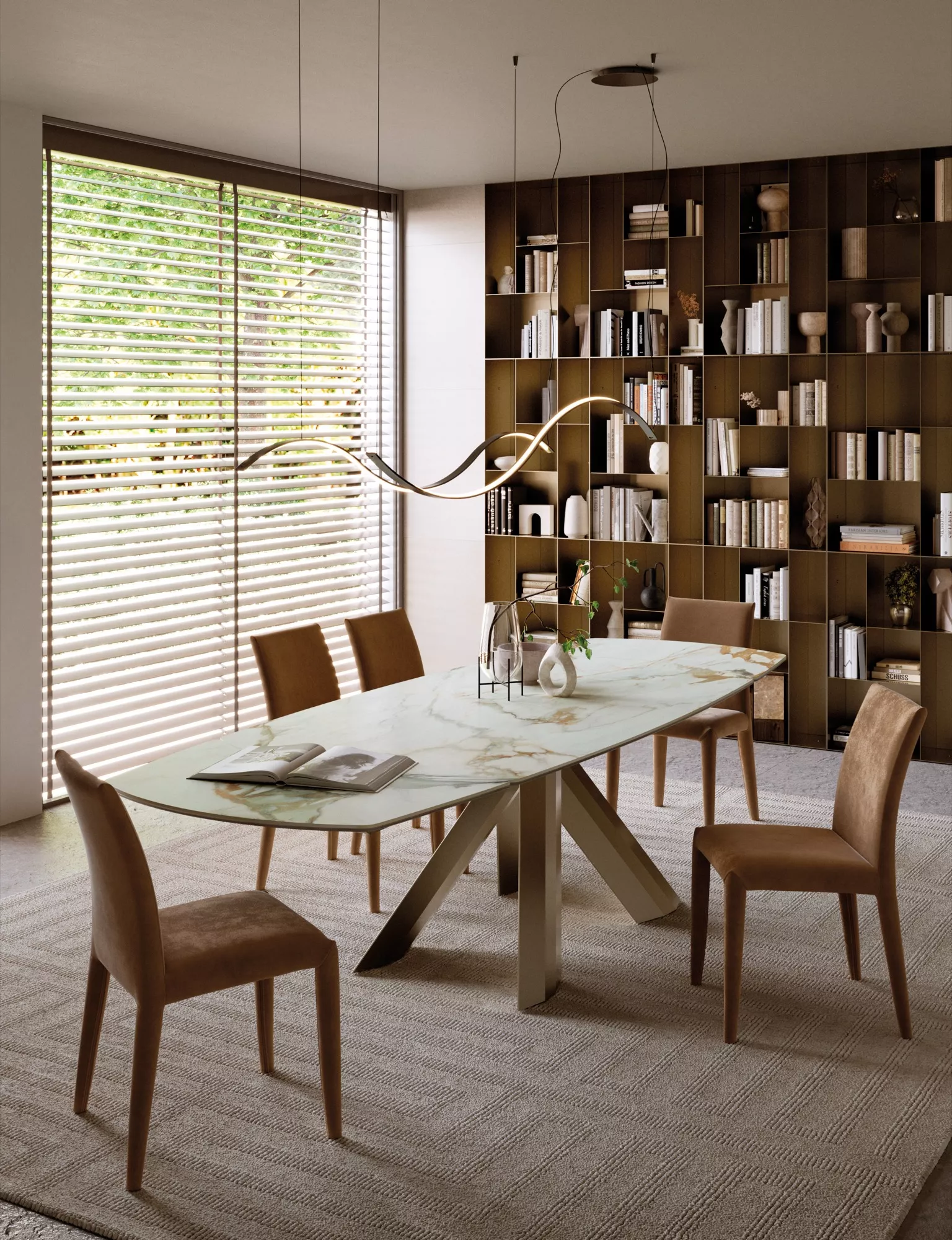Bontempi Casa Menhir 55.05 Rectangular Extendible Dining Table