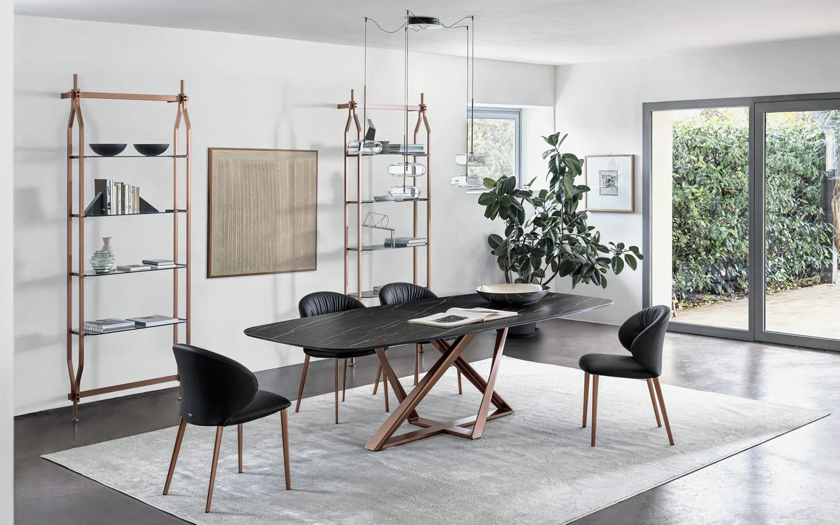 Bontempi Casa Millennium Barrel Fix Dining Table | 20.95,53.97,20.96